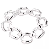 Bianca Chunky Sterling Silver Interlinking Bracelet