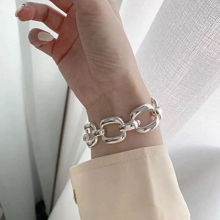 Bianca Chunky Sterling Silver Interlinking Bracelet