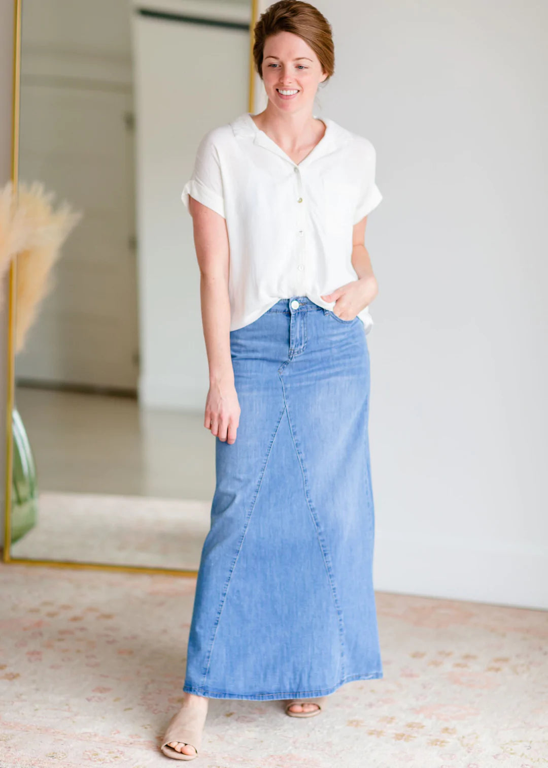 Katherine Long Denim Skirt